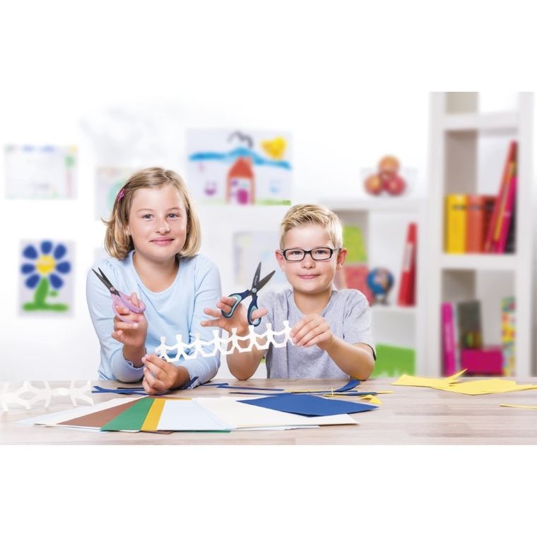 Griffix, nożyczki ergonomiczne, niebieskie