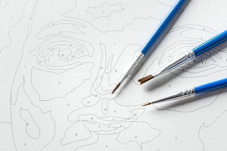 Gruba Mona Lisa, zestaw do malowania po cyferkach