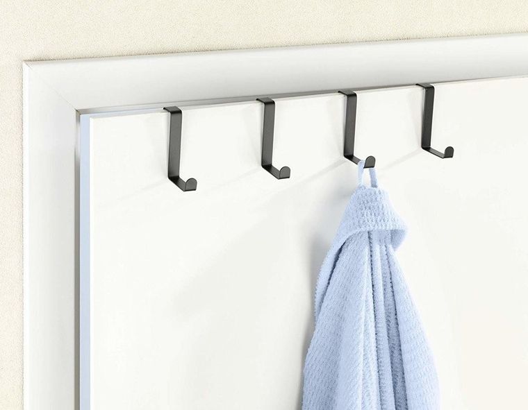 Haczyki na drzwi, 4 szt., metalowe