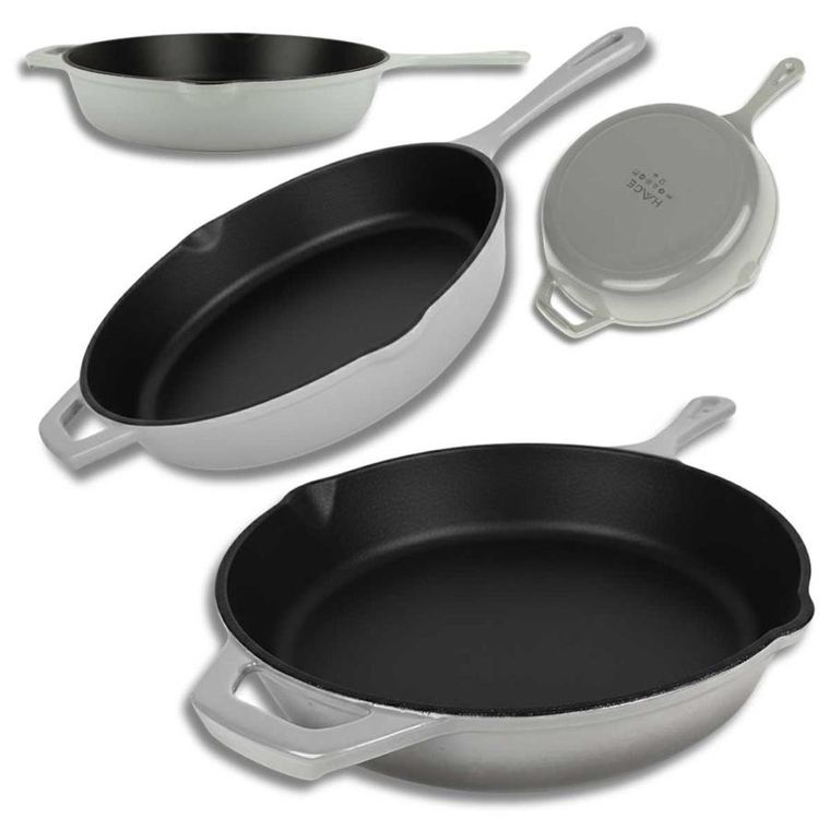 Hage, emaliowana patelnia, żeliwna, szara, 26 cm