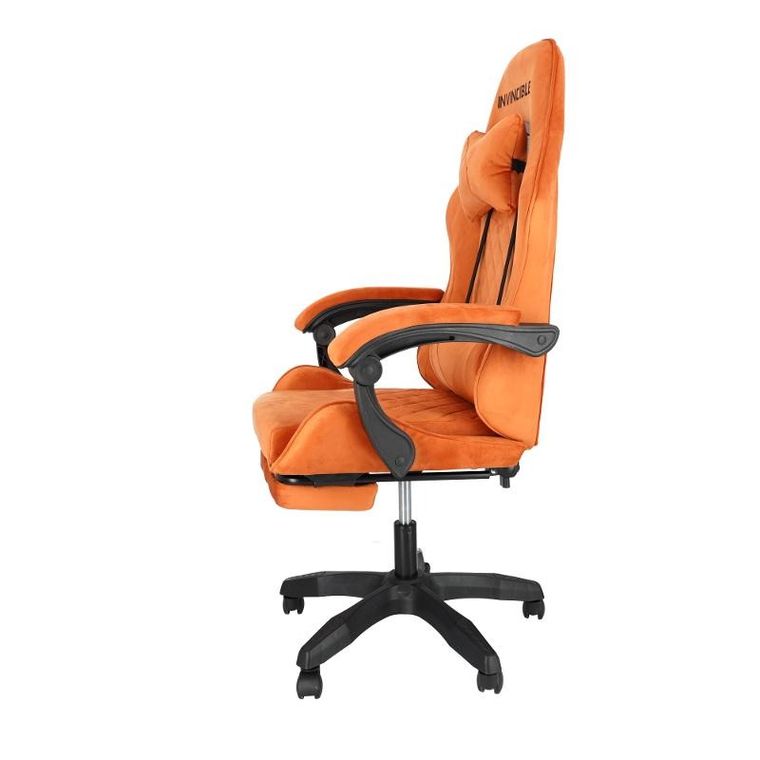 HaloFuture, fotel gamingowy, z podnóżkiem, brązowy