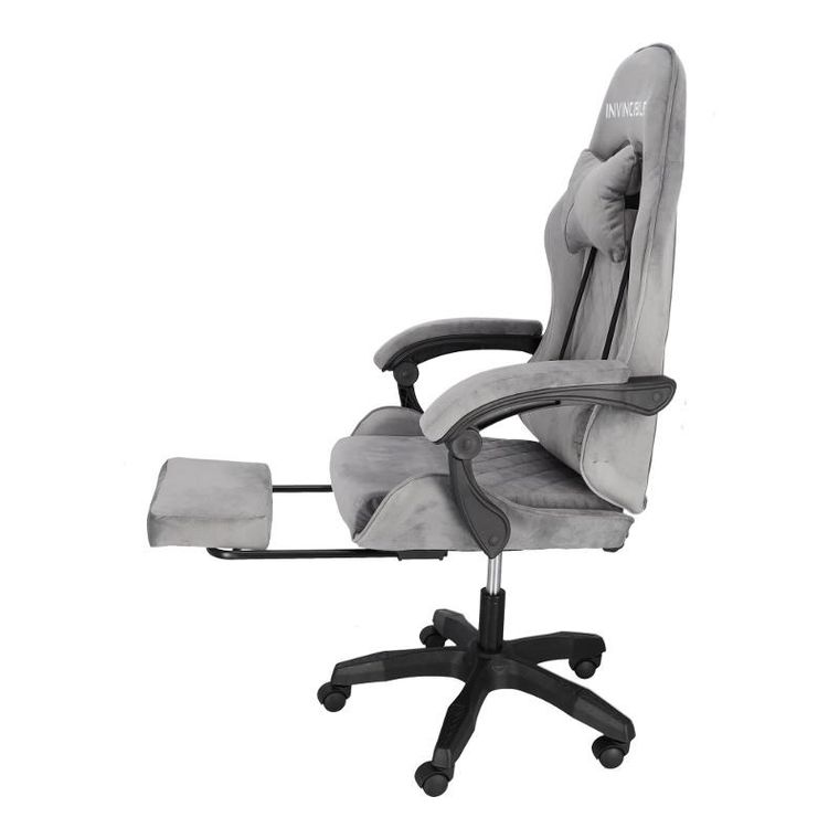 HaloFuture, fotel gamingowy, z podnóżkiem, szary