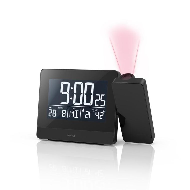 Hama, budzik z projekcją czasu, plus charge, czarny