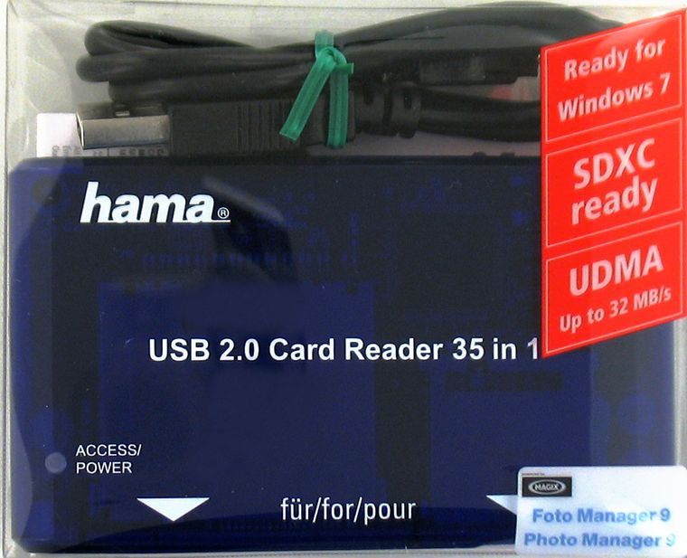 Hama, czytnik kart 35w1, USB 2.0