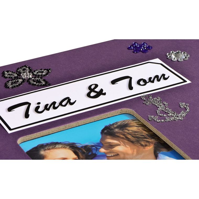 Hama, Fine Art, album, 50 stron, 28-24 cm, czarne kartki, fioletowy