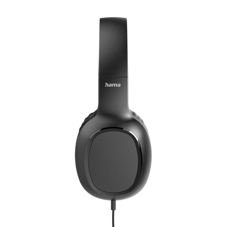 Hama, Fun C, słuchawki przewodowe, nauszne, z mikrofonem, USB‑C, czarne