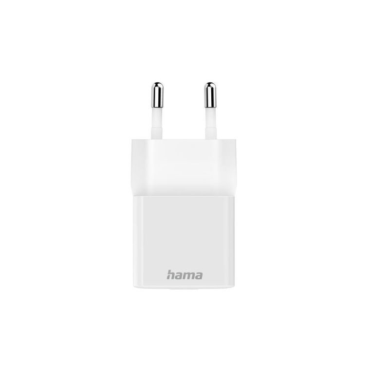 Hama, Power Delivery, Qualcomm Quick Charge, ładowarka sieciowa mini, USB-C, 25W, biała