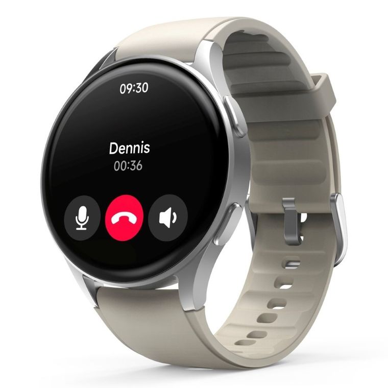 Hama, Smartwatch 8900, GPS, Amoled 1.3, szara koperta, srebrna ramka, pasek silikonowy