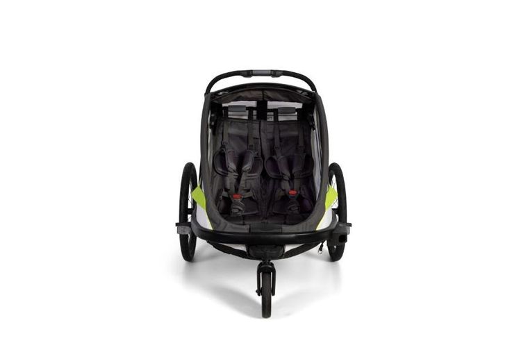 Hamax, Breeze, przyczepka rowerowa, podwójna, White/Green