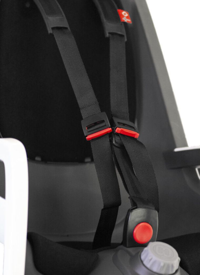 Hamax, Caress, fotelik rowerowy montowany na bagażniku, dark grey/red