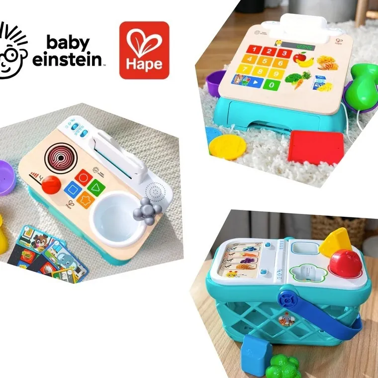 Hape, Baby Einstein, Magiczny dotykowy koszyk na zakupy, zabawka interaktywna