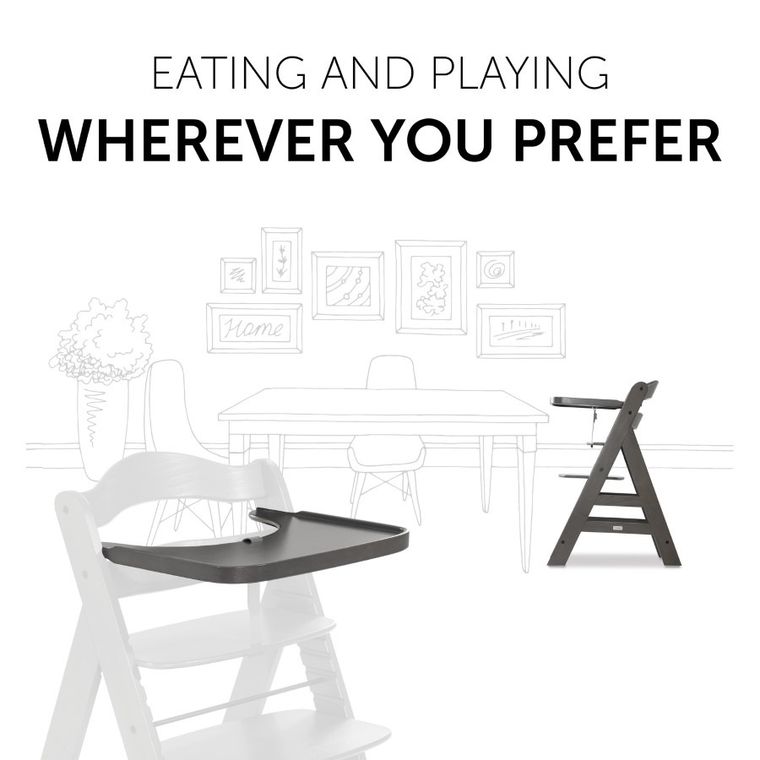 Hauck, Alpha, tacka drewniana, Charcoal