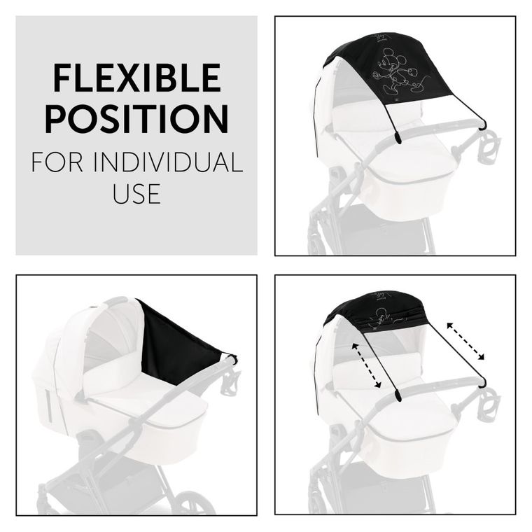 Hauck, Myszka Mickey, Sunshade, daszek przeciwsłoneczny, black