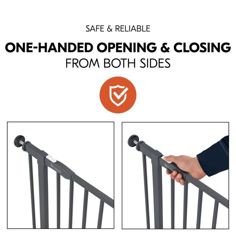 Hauck, Open N Stop 2, bramka zabezpieczająca, dark grey