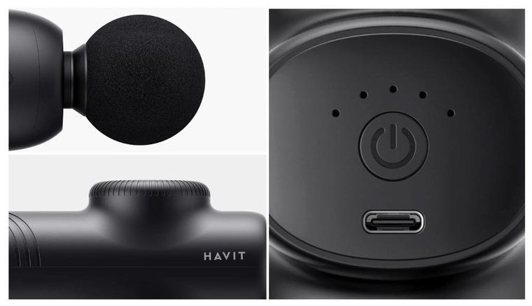 Havit, masażer ręczny pistoletowy, MG1508