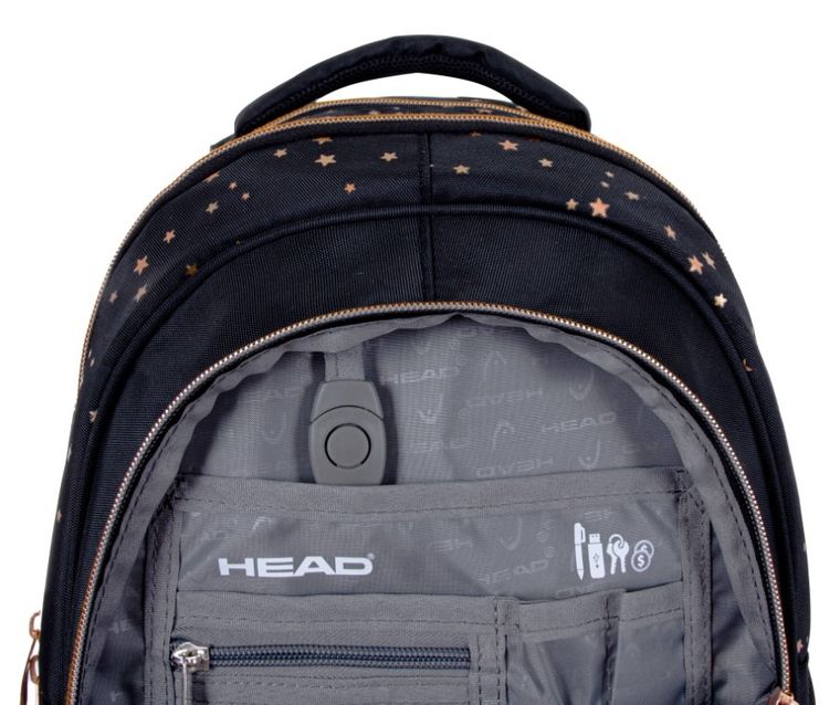 Head, Golden Effect, plecak szkolny, 3-komorowy, Classy Gold