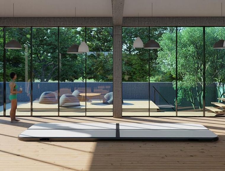 Hedo, airtrack, materac gimnastyczny, ścieżka, czarny, 400-100-20 cm