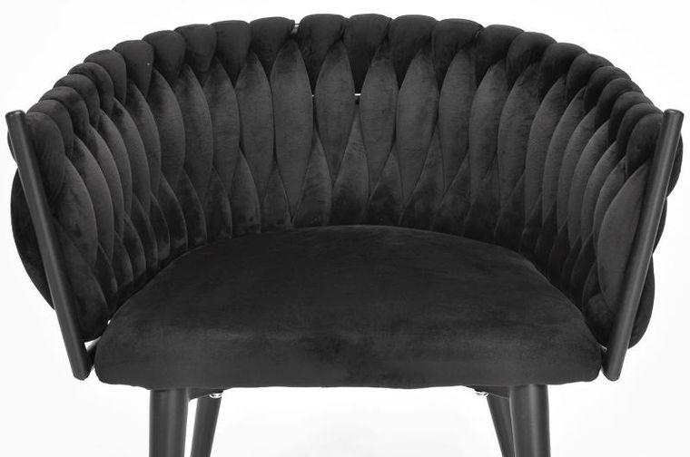 Hedo, Glamour, krzesło welurowe, czarne