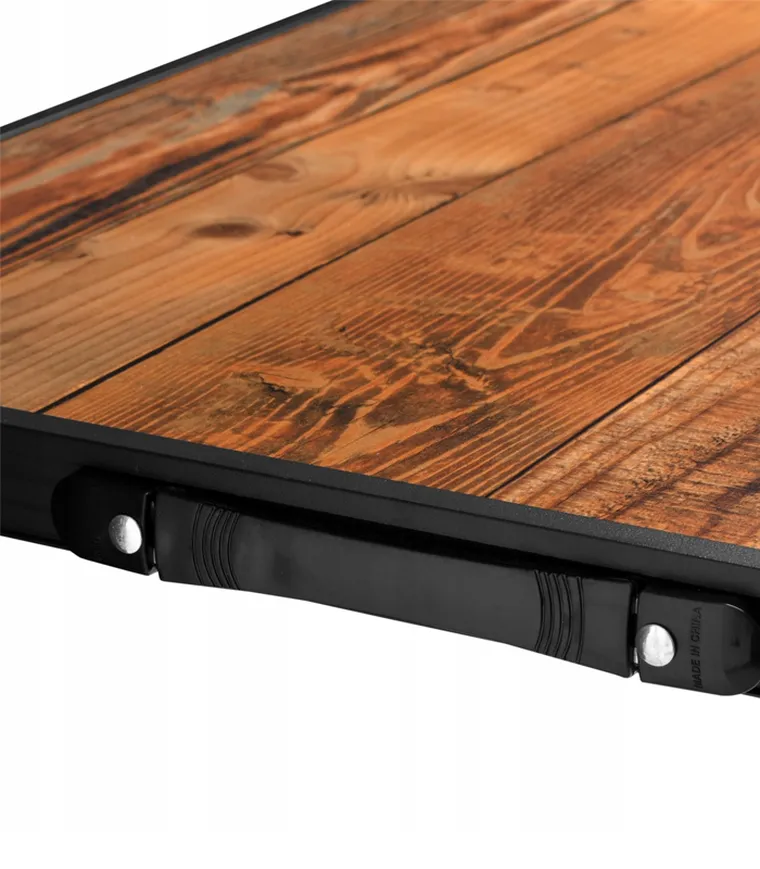 Hedo, zestaw stół turystyczny i 4 krzesła, składany w walizkę, 5w1, brązowy