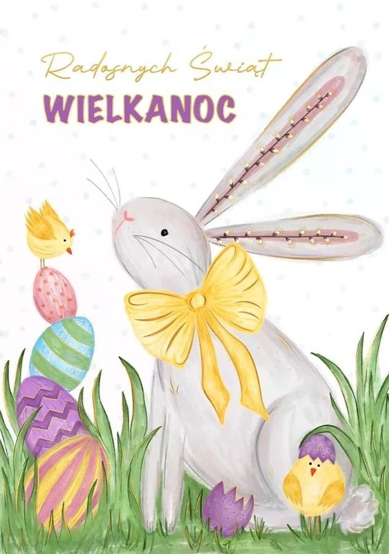 Henry, karnet B6 z kopertą, złocony, zając wielkanocny