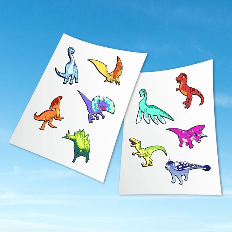 HoloToyz, naklejki AR z dźwiękiem, Jurassic Dinos