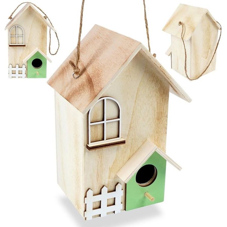 Home Styling Collection, budka lęgowa dla ptaków, drewniana, 21 cm