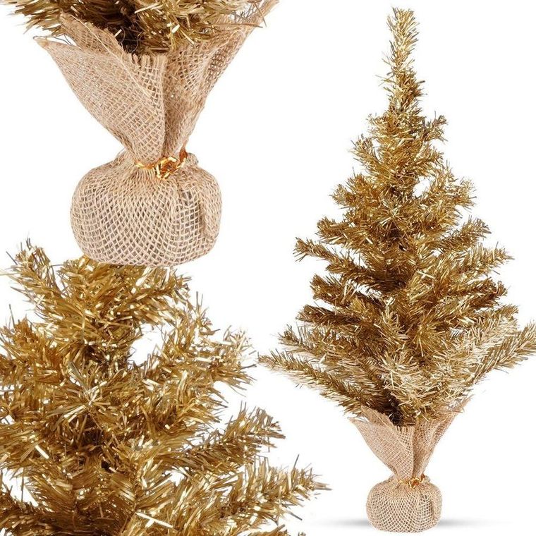 Home Styling Collection, choinka sztuczna, złota, 60 cm