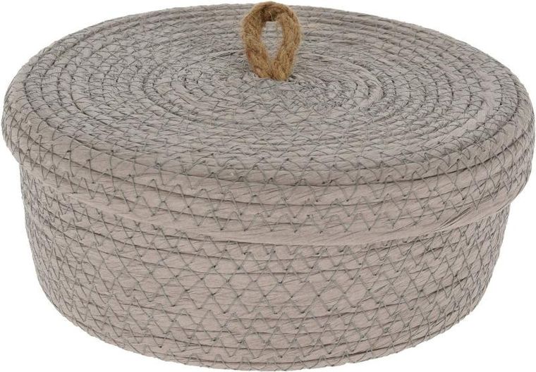 Home Styling Collection, dekoracyjne koszyki do przechowywania, jutowa pokrywka, 3 szt.