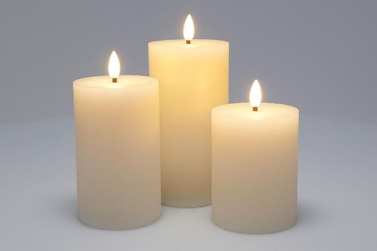 Home Styling Collection, dekoracyjne świece LED 7,5 cm, 3 szt.