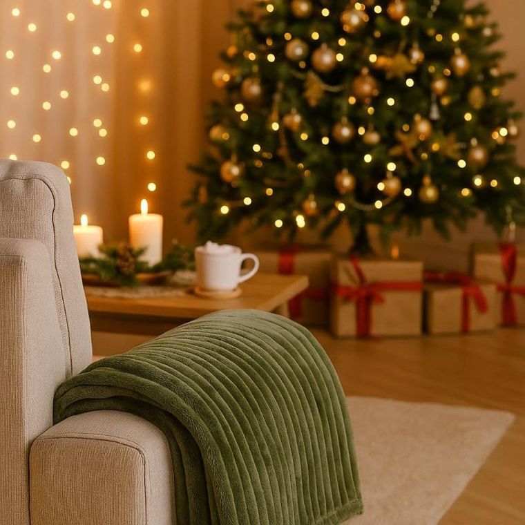 Home Styling Collection, koc flanelowy, 160-130 cm