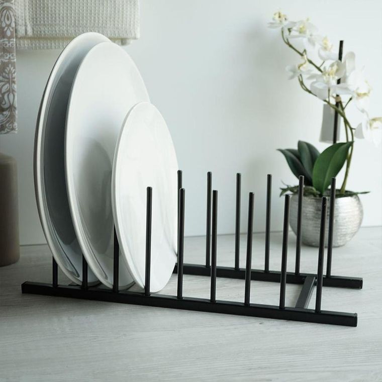 Home Styling Collection, organizer stojak, metalowy czarny loft, 34,5-12,5 cm