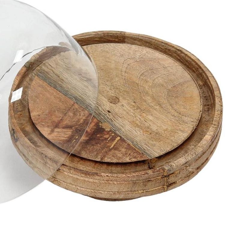 Home Styling Collection, patera na ciasto z drewna mango, średnica 19 cm