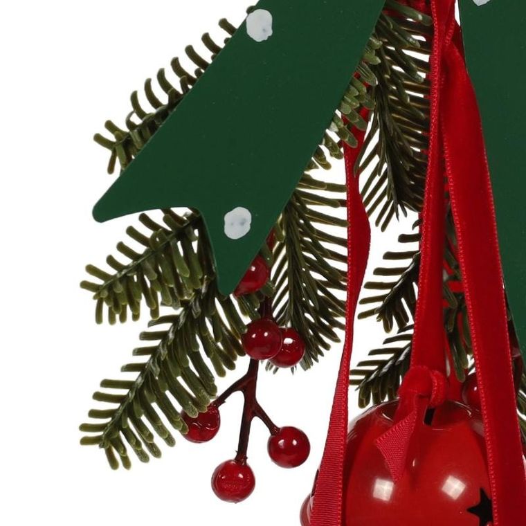 Home Styling Collection, świąteczna dekoracja z metalowymi dzwoneczkami, 29 cm