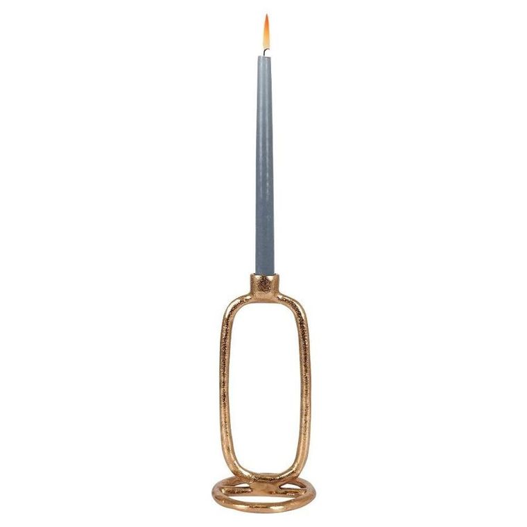 Home Styling Collection, świecznik na długą świeczkę, aluminiowy złoty, 24 cm
