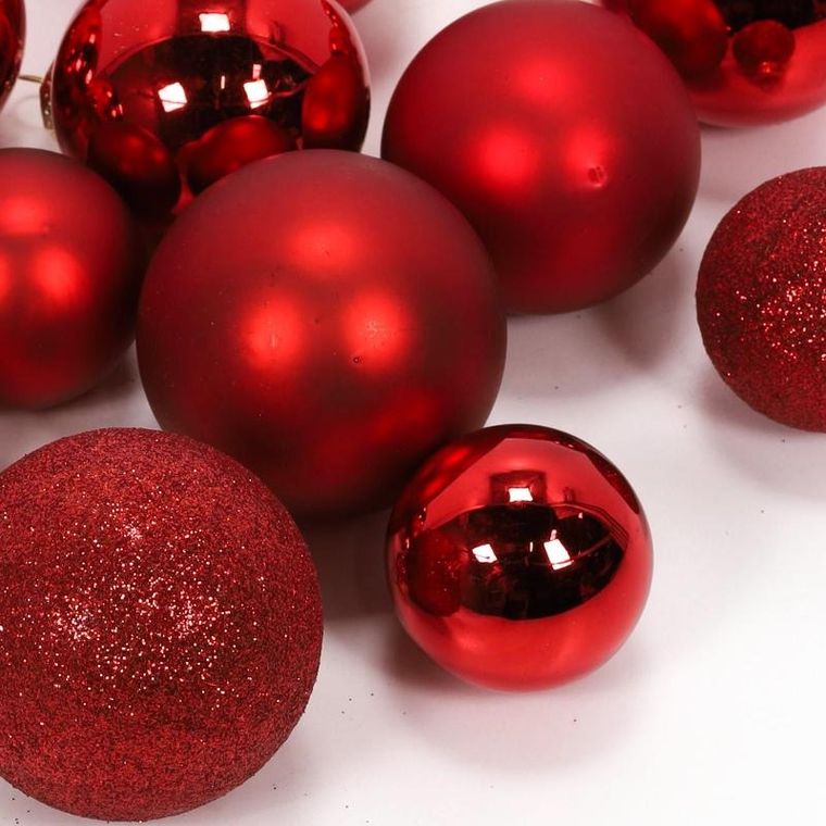 Home Styling Collection, zestaw bombek świątecznych, różne rozmiary, 70 szt.