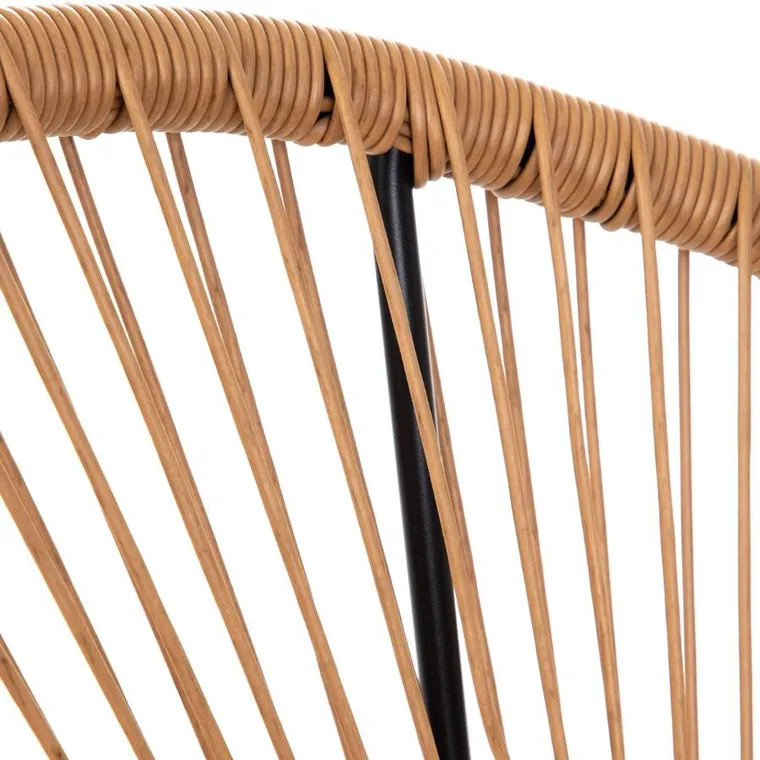 Homla, Acapulco Fiesta, fotel z okrągłej linki technorattan naturalny, 71-71-80 cm