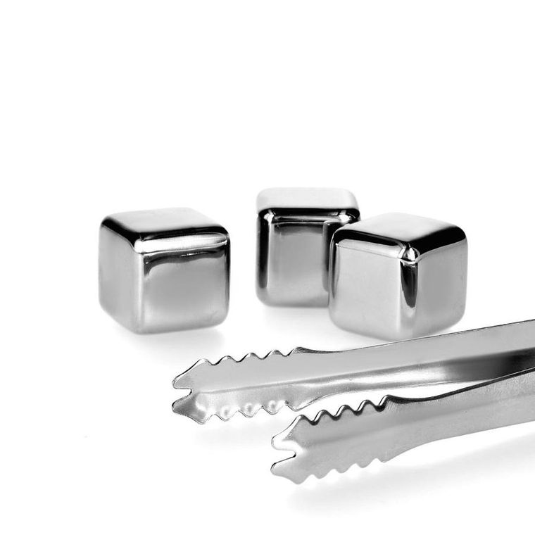 Homla, Alcole, kostki do drinków, stalowe ze szczypcami, 9 szt.