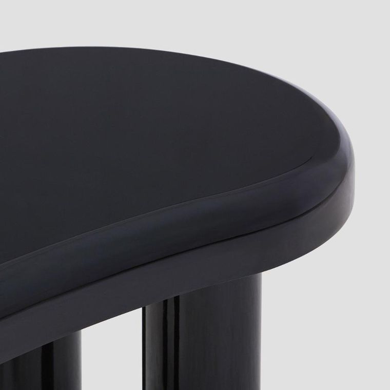 Homla, Alto, stolik kawowy, lakierowany, czarny, 100-60-45 cm