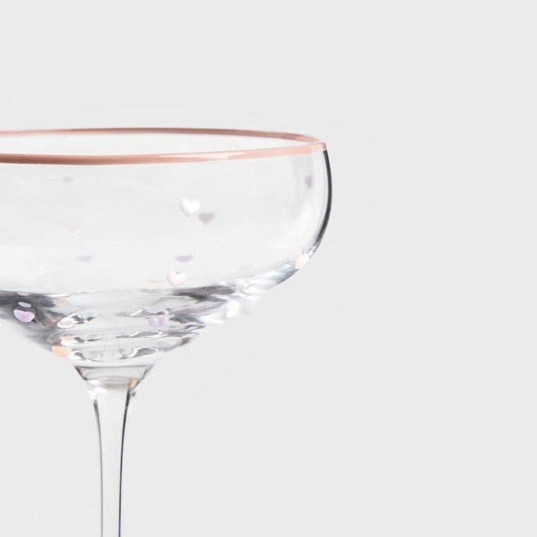 Homla, Amanti, kieliszek w serduszka na martini, 0,2l, 731723