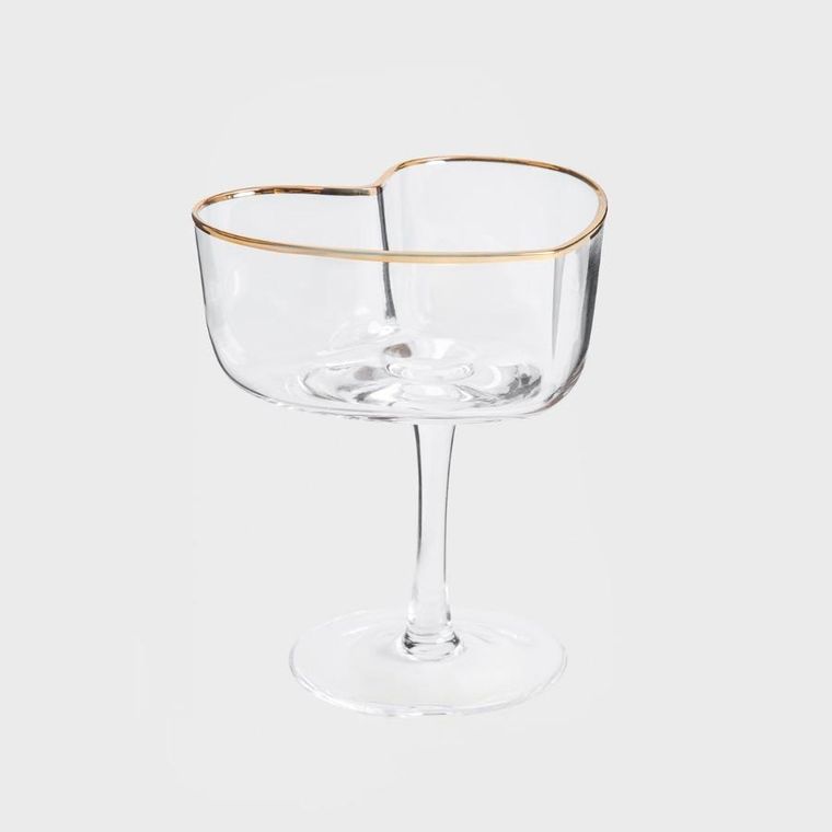 Homla, Amar, kieliszek gładki, na margaritę, w kształcie serca, 180 ml