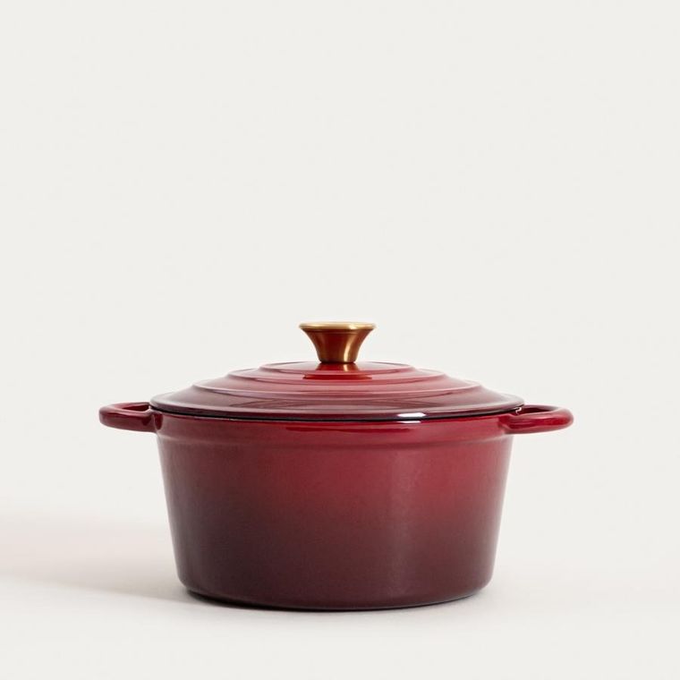 Homla, Andreas, garnek żeliwny, bordowy tradycyjny ombre, 24 cm, 4l