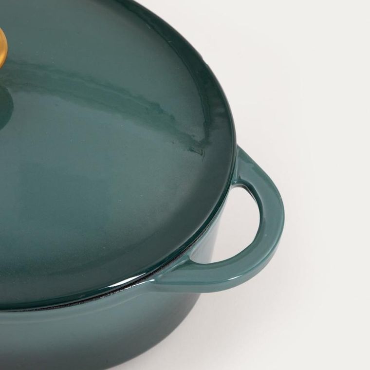 Homla, Andreas, garnek żeliwny, zielony owalny ombre, 4,5l