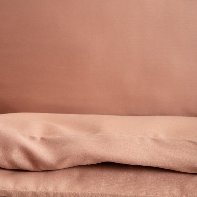 Homla, Avelia, pościel, satynowa z domieszką wiskozy ciemnobeżowa, 140-200