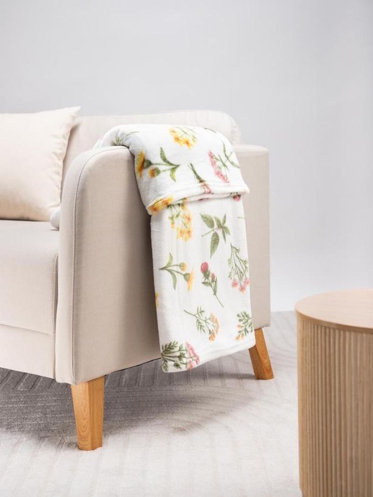 Homla, B2 Blumen Essentials, koc, 150-200 cm