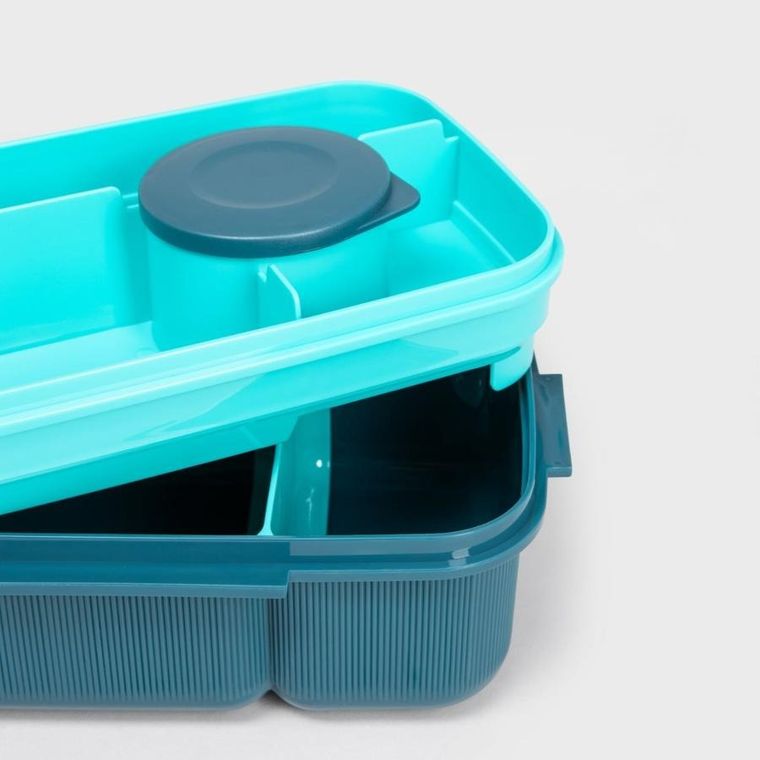 Homla, B2 Cairo, zestaw lunchbox, granatowy z kubkiem, 1,8l