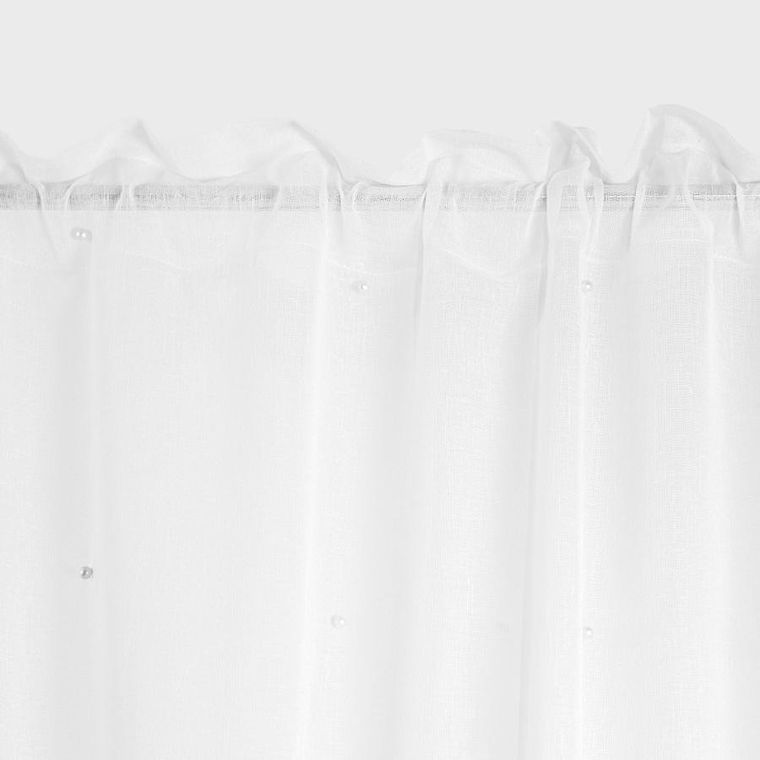 Homla, B2 Essentials Milan With Pearsl, Tape, firanka, biała z perłami i taśmą, 140-250 cm