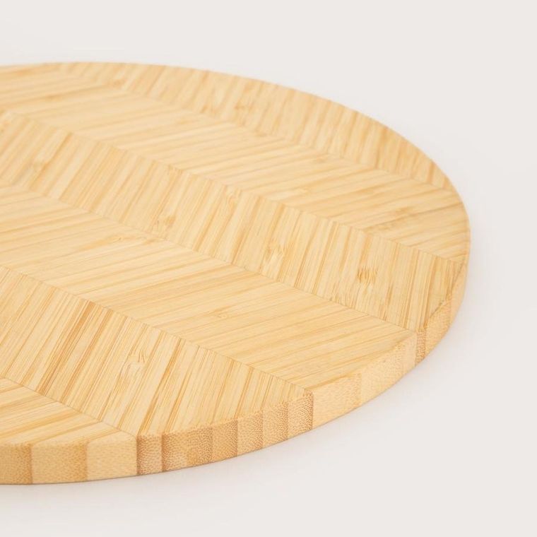 Homla, Bambou, deska do krojenia, okrągła, w jodełkę, 30-40 cm