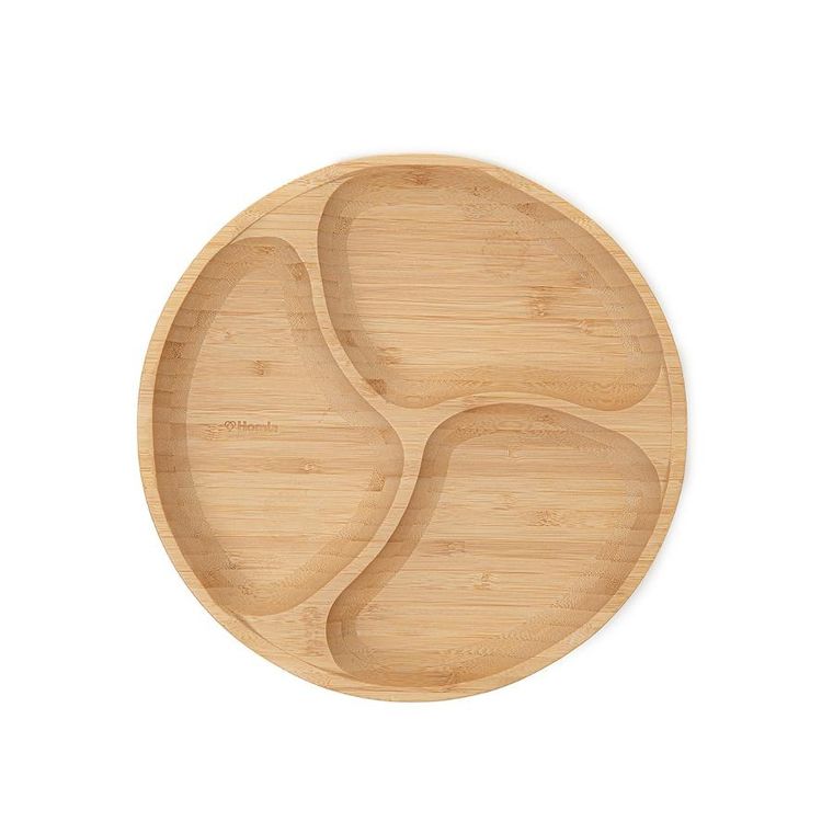 Homla, Bambou, Półmisek bambusowy z trzema przegródkami 25 cm