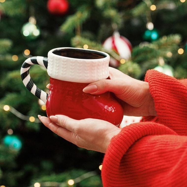 Homla, Bargos, kubek, skarpeta świąteczna czerwona, 0,45l