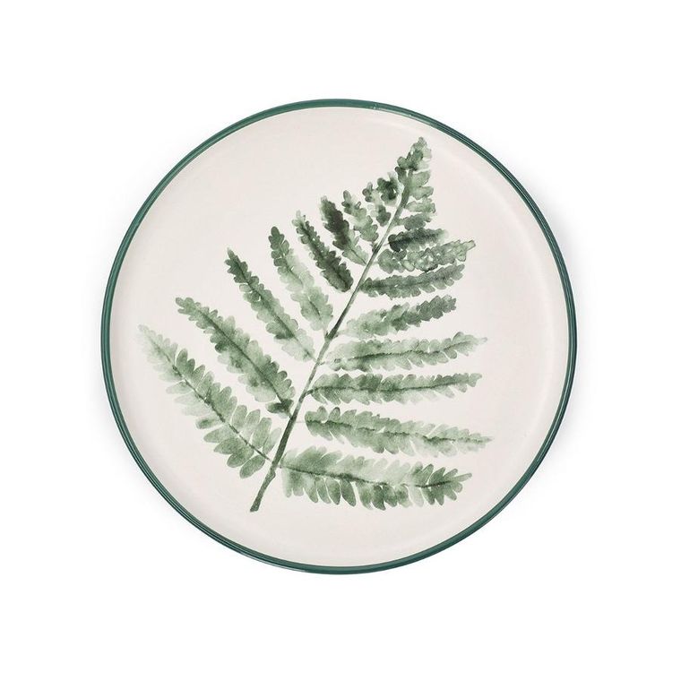 Homla, Blyde, talerz, z liściem paproci, 20 cm